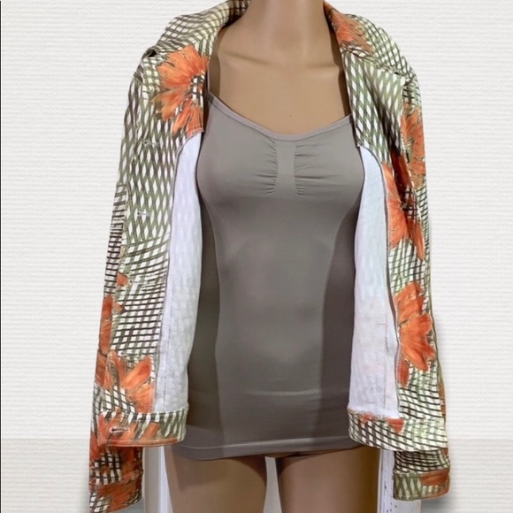 Mikane jean stretchy jacket multicolor size 10 - Picture 6 of 8